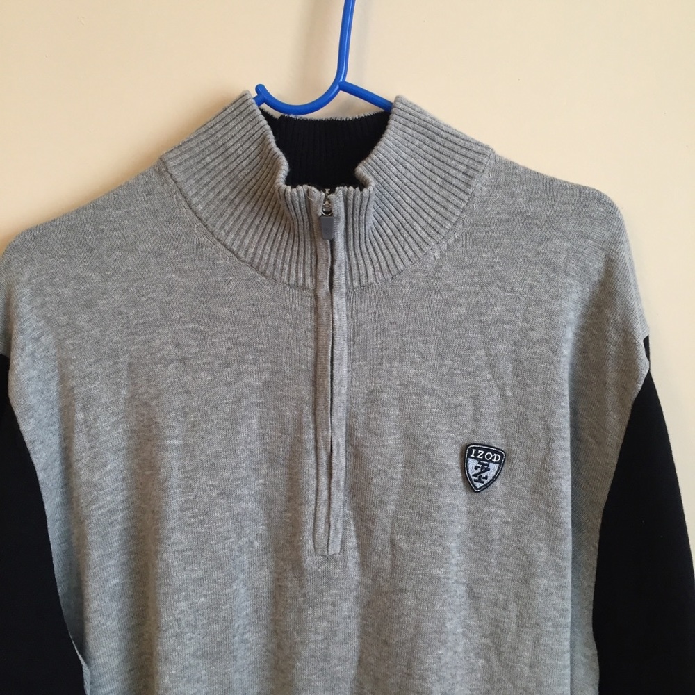 Izod Cowl Neck Half Zip Sweater